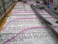 Klima-Filigrandeckenplatte mit eingebautem BETONTHERMIX-System